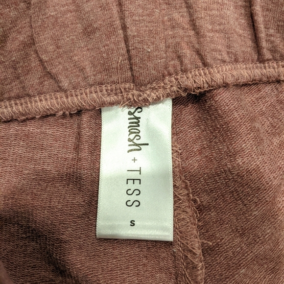 Smash + Tess dusty rose coloured high rise flare pants split seam size small - Picture 4 of 7